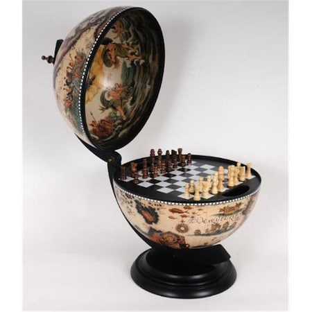 Old Modern Handicrafts Old Modern Handicrafts NG015 White Globe 13 inches with chess holder NG015